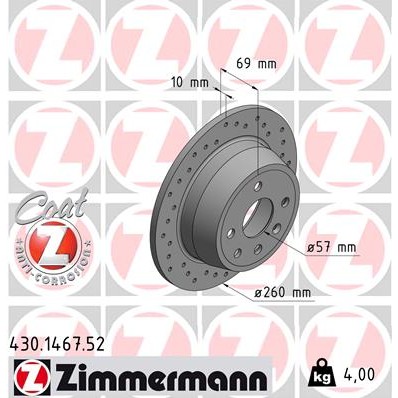 Слика на Кочионен диск ZIMMERMANN SPORT BRAKE DISC COAT Z 430.1467.52