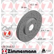 Слика 1 на кочионен диск ZIMMERMANN SPORT BRAKE DISC COAT Z 430.2646.52