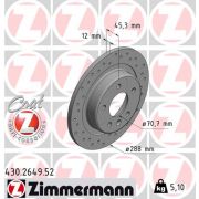 Слика 1 на кочионен диск ZIMMERMANN SPORT BRAKE DISC COAT Z 430.2649.52