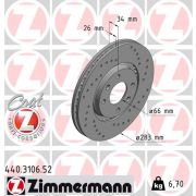 Слика 1 на кочионен диск ZIMMERMANN SPORT BRAKE DISC COAT Z 440.3106.52