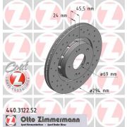 Слика 1 на кочионен диск ZIMMERMANN SPORT BRAKE DISC COAT Z 440.3122.52