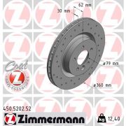 Слика 1 $на Кочионен диск ZIMMERMANN SPORT BRAKE DISC COAT Z 450.5202.52