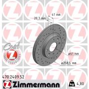 Слика 1 на кочионен диск ZIMMERMANN SPORT BRAKE DISC COAT Z 470.2409.52