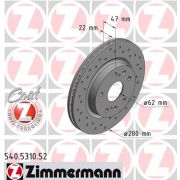 Слика 1 $на Кочионен диск ZIMMERMANN SPORT BRAKE DISC COAT Z 540.5310.52