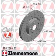 Слика 1 на кочионен диск ZIMMERMANN SPORT BRAKE DISC COAT Z 590.2584.52