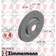 Слика 1 на кочионен диск ZIMMERMANN SPORT BRAKE DISC COAT Z 590.2810.52