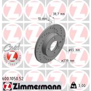 Слика 1 на кочионен диск ZIMMERMANN SPORT BRAKE DISC COAT Z 600.1050.52