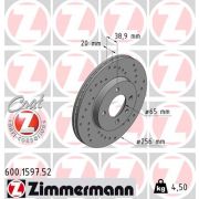 Слика 1 на кочионен диск ZIMMERMANN SPORT BRAKE DISC COAT Z 600.1597.52