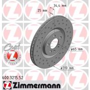 Слика 1 на кочионен диск ZIMMERMANN SPORT BRAKE DISC COAT Z 600.3215.52