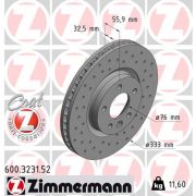 Слика 1 на кочионен диск ZIMMERMANN SPORT BRAKE DISC COAT Z 600.3231.52