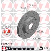 Слика 1 на кочионен диск ZIMMERMANN SPORT BRAKE DISC COAT Z 610.1199.52