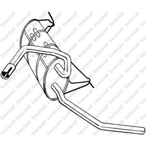 Слика на краен издувен лонец BOSAL 235-177 за Volvo 480 E 1.7 Turbo - 120 коњи бензин