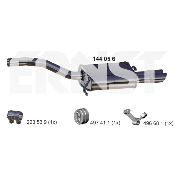 Слика на краен издувен лонец ERNST 144056 за VW Passat CC 2.0 BlueTDI - 143 коњи дизел