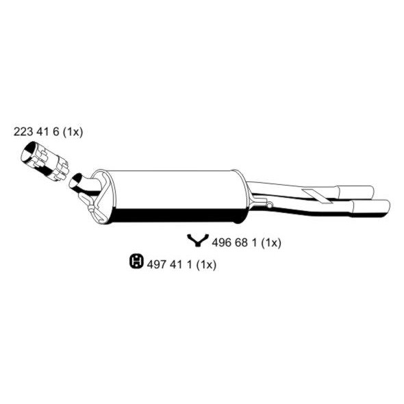 Слика на краен издувен лонец ERNST 243179 за Audi A4 Sedan (8D2, B5) 2.8 - 193 коњи бензин