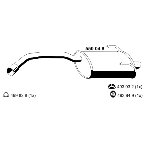 Слика на Краен издувен лонец ERNST 550048