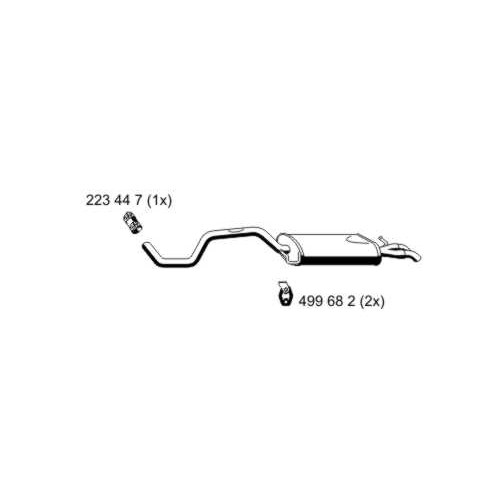 Слика на краен издувен лонец ERNST 640251 за VW Polo 3 Classic (6kv2) 64 1.9 SDI - 64 коњи дизел