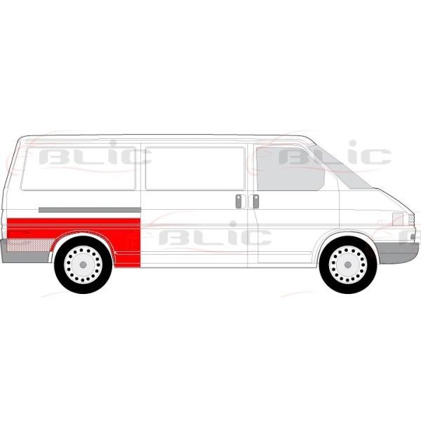 Слика на крило BLIC 6504-01-9558534P за VW Transporter T4 Box 2.5 TDI Syncro - 102 коњи дизел