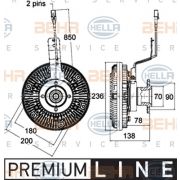 Слика 1 на кумплуг, вентилатор на ладник HELLA BEHR  SERVICE  PREMIUM LINE 8MV 376 758-511