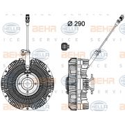 Слика 1 на кумплуг, вентилатор на ладник HELLA BEHR  SERVICE  PREMIUM LINE 8MV 376 791-701