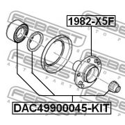 Слика 2 на Лагер главчина FEBEST DAC49900045-KIT