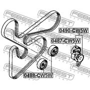 Слика 2 на лагер затегач, линиски ремен FEBEST 0487-CW5W
