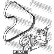 Слика 2 на лагер затегач, линиски ремен FEBEST 0487-DA