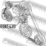 Слика 2 на лагер затегач, линиски ремен FEBEST 0587-LW