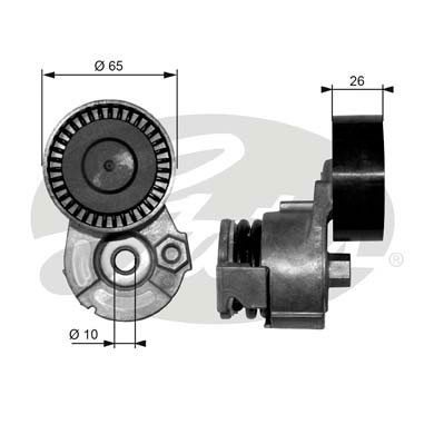 Слика на лагер затегач, линиски ремен GATES DriveAlign® T39009 за Nissan Note (E11) 1.5 dCi - 68 коњи дизел