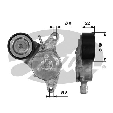 Слика на лагер затегач, линиски ремен GATES DriveAlign® T39392 за Mini Coupe (R58) Cooper SD - 136 коњи дизел