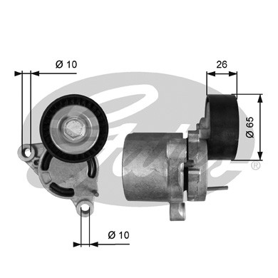 Слика на лагер затегач, линиски ремен GATES DriveAlign® T39403 за BMW 1 F21 125 d - 211 коњи дизел