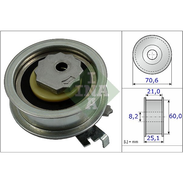 Слика на лагер затегач, ребраст ремен INA 531 0882 10 за Seat Toledo 4 (KG3) 1.2 TSI - 110 коњи бензин