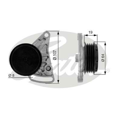 Слика на Лагер затегач канален ремен GATES DriveAlign® T38068 за Audi A4 Avant (8D5, B5) 1.8 - 115 коњи бензин