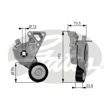 Слика на Лагер затегач канален ремен GATES DriveAlign® T38148 за Seat Leon (1M1) 1.8 20V T 4 - 180 коњи бензин