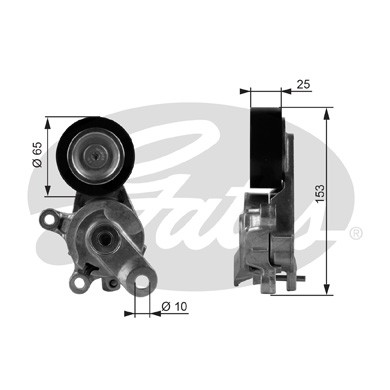 Слика на Лагер затегач канален ремен GATES DriveAlign® T38209 за VW Scirocco (137) 1.4 TSI - 122 коњи бензин