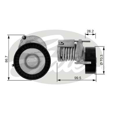 Слика на Лагер затегач канален ремен GATES DriveAlign® T38214 за VW Jetta 4 Estate (1J6) 1.6 16V - 105 коњи бензин