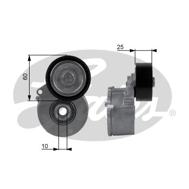 Слика на Лагер затегач канален ремен GATES DriveAlign® T38236 за Citroen Jumpy U6U 1.9 D 70 - 69 коњи дизел