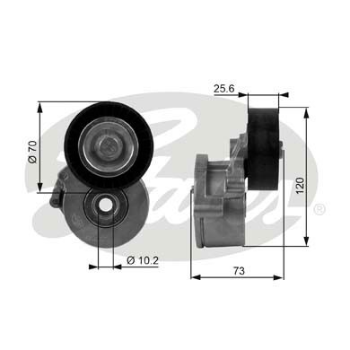 Слика на Лагер затегач канален ремен GATES DriveAlign® T38237 за Citroen C4 Picasso UD 2.0 HDi 138 - 136 коњи дизел