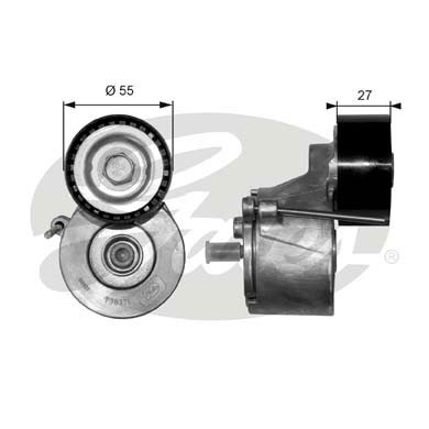 Слика на Лагер затегач канален ремен GATES DriveAlign® T38371 за Citroen Xsara Picasso N68 1.6 HDi - 109 коњи дизел