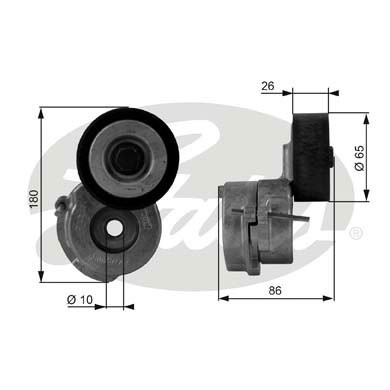 Слика на Лагер затегач канален ремен GATES DriveAlign® T38440 за Opel Agila (H00) 1.3 CDTI - 70 коњи дизел