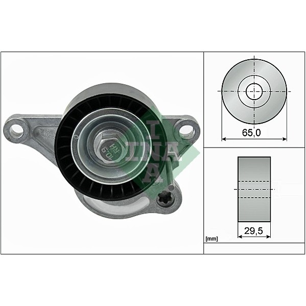 Слика на Лагер затегач канален ремен INA 534 0281 10 за Renault Laguna 2 Grandtour (KG0-1) 2.0 dCi (KG1S) - 173 коњи дизел