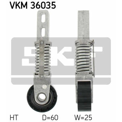 Слика на Лагер затегач канален ремен SKF VKM 36035 за Renault Megane 1 Classic (LA0-1) 1.9 D (LA0A, LA0U) - 64 коњи дизел