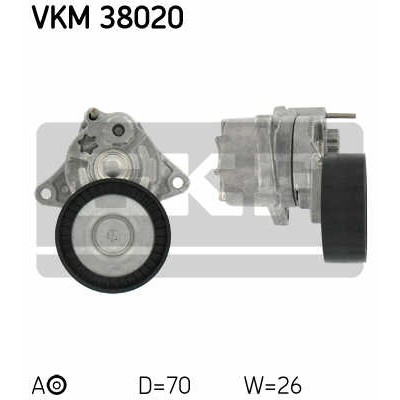 Слика на Лагер затегач канален ремен SKF VKM 38020 за Mercedes E-class Saloon (w210) E 220 CDI (210.006) - 125 коњи дизел