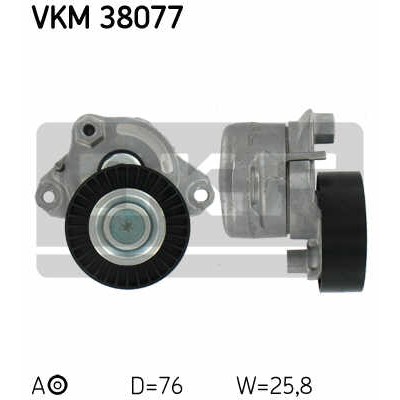 Слика на Лагер затегач канален ремен SKF VKM 38077 за Mercedes C-class Estate (s204) C 300 - 231 коњи бензин