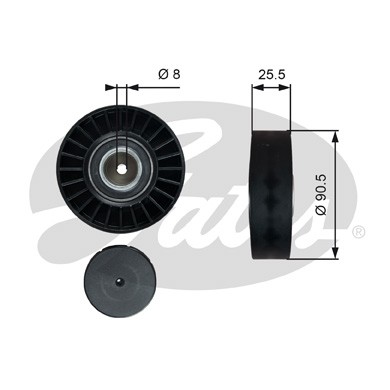 Слика на Лагер затегач лизгач канален ремен GATES DriveAlign® T36005 за VW LT 28-46 2 Box (2DX0AE) 2.5 TDI - 102 коњи дизел