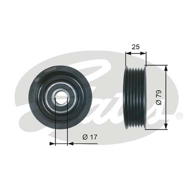 Слика на Лагер затегач лизгач канален ремен GATES DriveAlign® T36420 за Mazda 3 Hatchback (BK) 1.4 - 84 коњи бензин