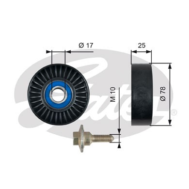 Слика на Лагер затегач лизгач канален ремен GATES DriveAlign® T38055 за Citroen Jumpy U6U 2.0 i 16V - 138 коњи бензин