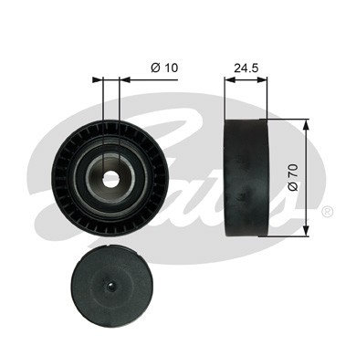 Слика на Лагер затегач лизгач канален ремен GATES DriveAlign® T38071 за Skoda Felicia Pickup (797) 1.3 - 68 коњи бензин