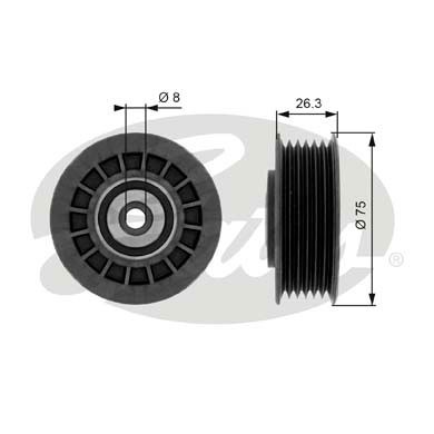 Слика на Лагер затегач лизгач канален ремен GATES DriveAlign® T38092 за Mercedes Vito BOX (638) 110 D 2.3 (638.074) - 98 коњи дизел