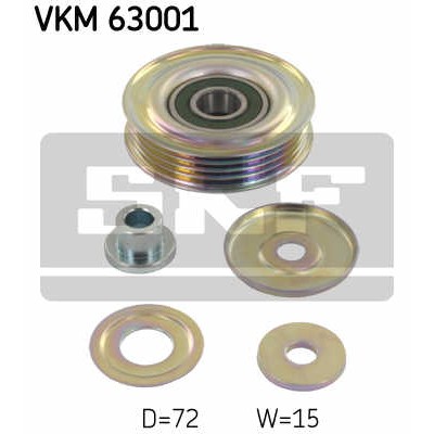 Слика на Лагер затегач лизгач канален ремен SKF VKM 63001 за Honda Civic 5 Saloon (EG,EH) 1.6 (EH9) - 131 коњи бензин