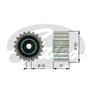 Слика на Лагер затегач паразитен ребраст ремен GATES PowerGrip® T41236 за Renault Megane 1 (BA0-1) 1.9 dTi (BA1U) - 80 коњи дизел